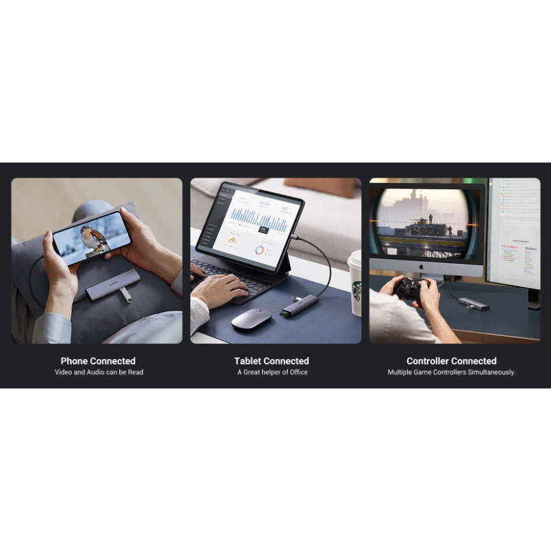 UGREEN USB-C to 4-Port USB 3.0 Hub up to 5Gpbs Without Power Port - CM473 - 20841