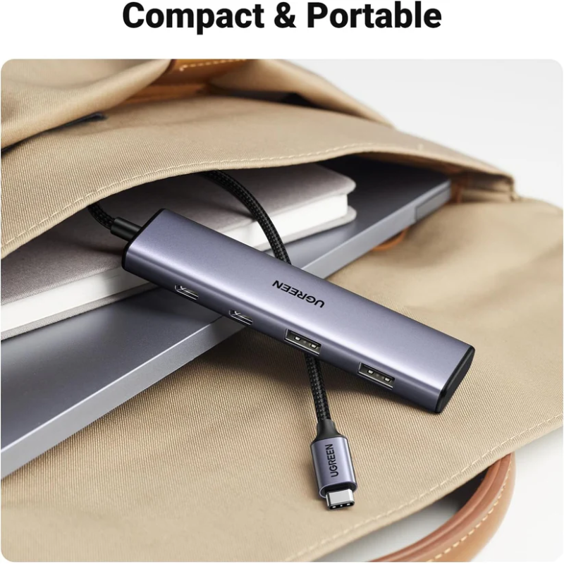 UGREEN USB-C to 2-Port USB-A + 2-Port USB-C Hub Up to 5Gpbs Without Power Port - CM473 - 15395