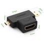 UGREEN Micro HDMI + Mini HDMI Male to HDMI Female Adapter - HD129 - 20144