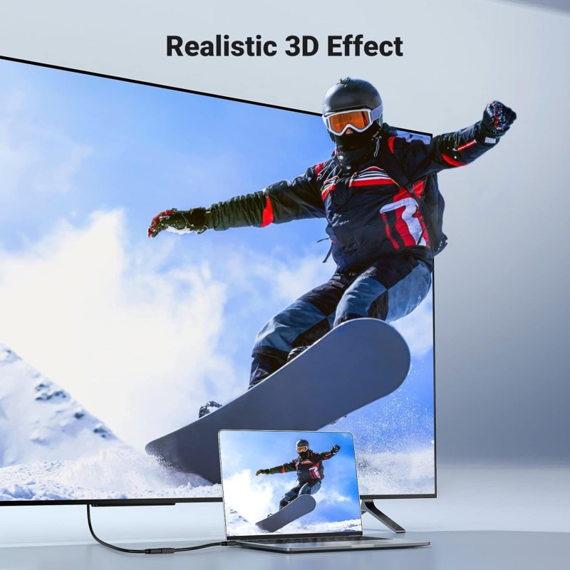 UGREEN Mini HDMI Male to HDMI Female Adapter Cable 22cm - 20137