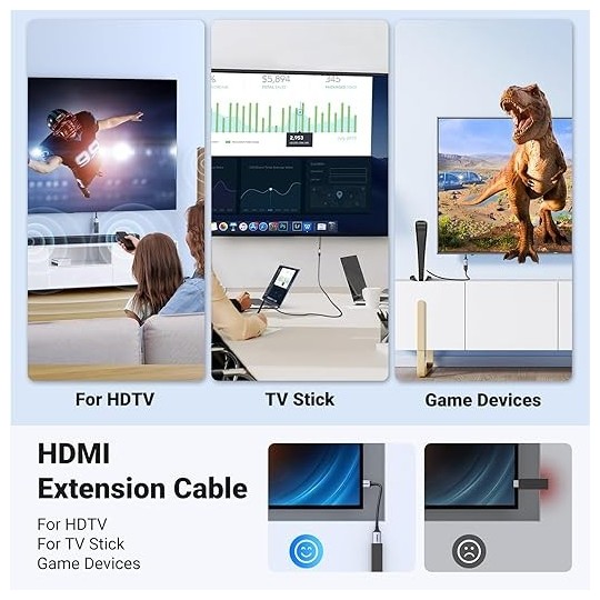 UGREEN HDMI 8K Male To Female Extension Cable 0.15M - HD165 - 15518