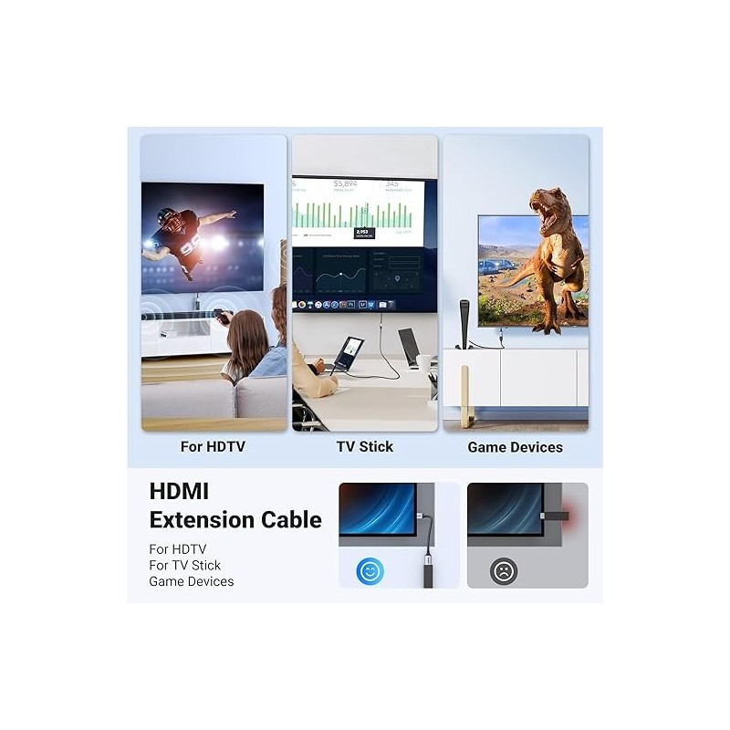 UGREEN HDMI 8K Male To Female Extension Cable 0.15M - HD165 - 15518