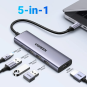 UGREEN USB-C to HDMI + 3*USB 3.0 Up To 5Gpbs + USB-C PD Power Converter Multifunction Adapter - CM511 - 15596