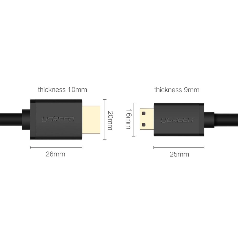 UGREEN Mini HDMI to HDMI Cable 1.5m - HD108 - 11167