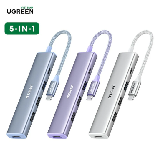 UGREEN 5-in-1 USB-C To HDMI HDMI 4K@30Hz + 3*USB 3.0 A+PD Power Converter - CM478 - 35580