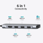 UGREEN USB-C to 3*USB 3.0 A + HDMI 4K*2K/30Hz + SD + TF(use simultaneously) Multifunction Adapter - CM511 - 20956A