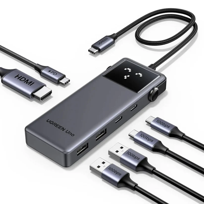 UGREEN 6-in-1 Uno USB-C To HDMI+2*USB 3.2 A+2*USB 3.2 C+PD Power Converter - CM888 - 35998
