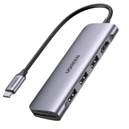 UGREEN USB-C to 3 Ports USB3.0-A Hub + HDMI + TF/SD With PD - CM195 - 70410