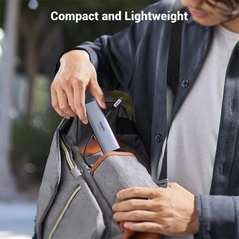 UGREEN 7-in-1 USB-C To HDMI 4K@60Hz + 2xUSB-C 3.2+1xUSB-A 3.2+SD/TF+PD Converter - CM511 - 45521