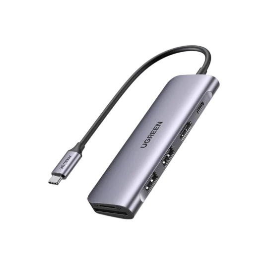 UGREEN USB-C to 2 Ports USB3.0-A Hub + HDMI + TF/SD with PD Power Supply - CM195 - 70411