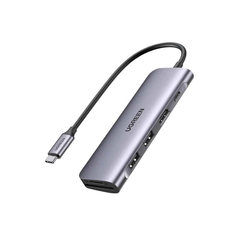 UGREEN USB-C to 2 Ports USB3.0-A Hub + HDMI + TF/SD with PD Power Supply - CM195 - 70411