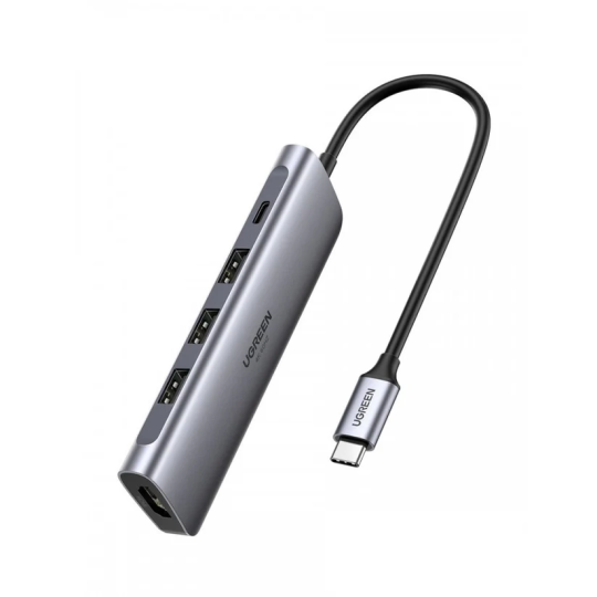 UGREEN USB-C 3*USB A 3.0 + HDMI 4K 2.0 + USB-C PD Multifunction Adapter - CM136 - 70495