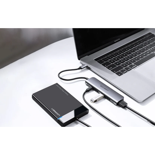 UGREEN USB-C 3*USB A 3.0 + HDMI 4K 2.0 + USB-C PD Multifunction Adapter - CM136 - 70495