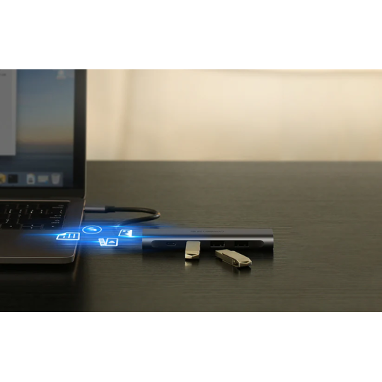 UGREEN USB-C 3*USB A 3.0 + HDMI 4K 2.0 + USB-C PD Multifunction Adapter - CM136 - 70495