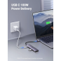 UGREEN USB-C to 2*USB 3.0 A+USB-C+HDMI 4K@30Hz max + SD/TF + PD Multifunction Adapter - CM195 - 15214
