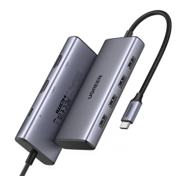 UGREEN 7-in-1 USB-C to USB-A 3.0+3*USB-A 2.0+2*HDMI+PD port Converter - CM498 - 35897