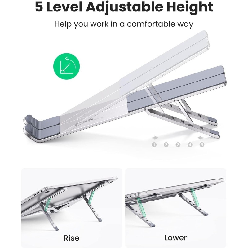 UGREEN Foldable Laptop Stand Aluminium Height adjustable (Up To 17.3" inch) - LP451 - 40289