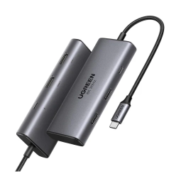 UGREEN 8-in-1 USB-C to 2*USB-A 3.2+2*USB-C 3.2+2*HDMI+DP+PD port Converter - CM639 - 35625