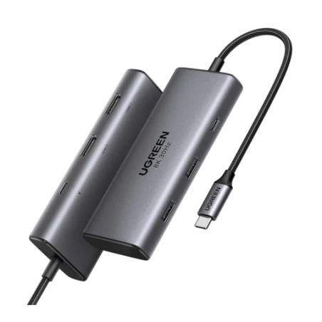 UGREEN 8-in-1 USB-C to 2*USB-A 3.2+2*USB-C 3.2+2*HDMI+DP+PD port Converter - CM639 - 35625