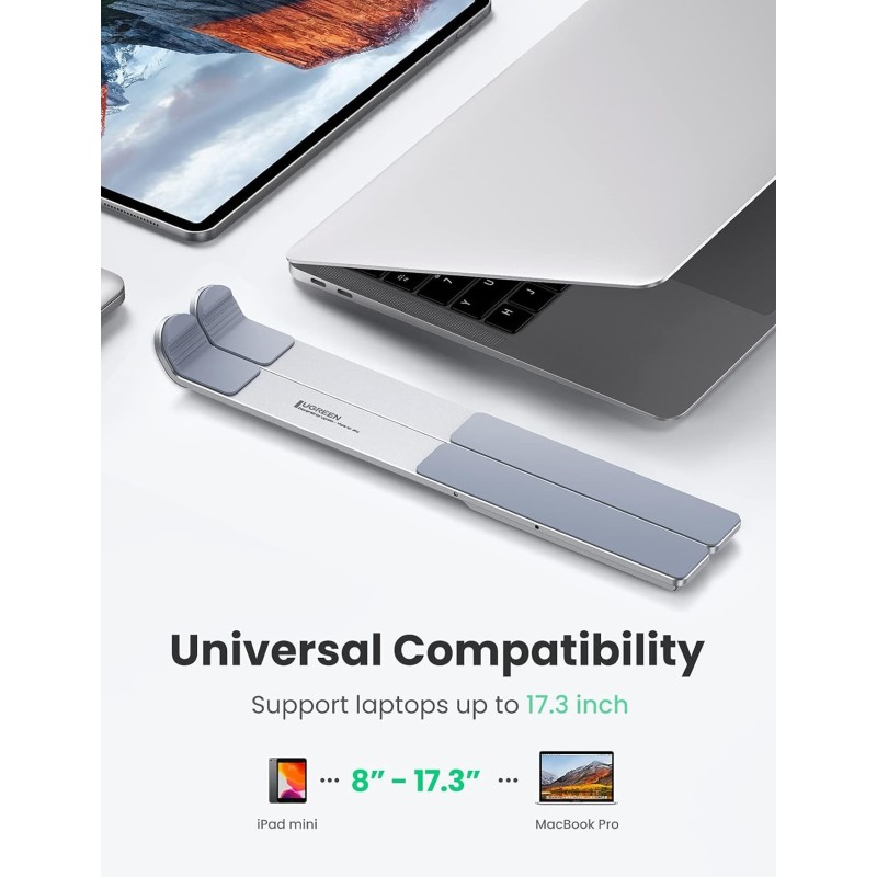 UGREEN Foldable Laptop Stand Aluminium Height adjustable (Up To 17.3" inch) - LP451 - 40289