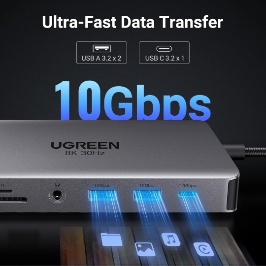 UGREEN Revodok Pro 211 11 in 1 USB C Hub- CM681 - 15965