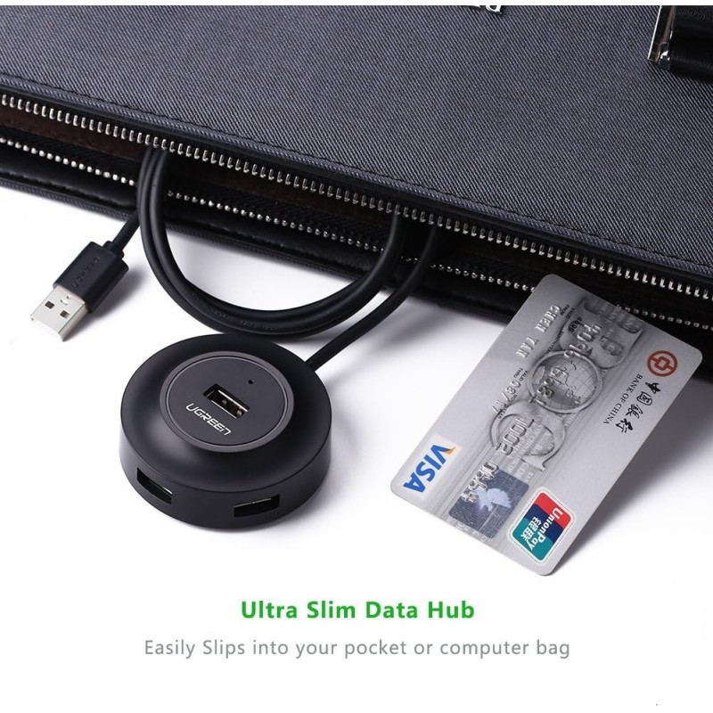 UGREEN USB 2.0 Hub 4 Ports With Micro USB Power Port - CR106 - 20277
