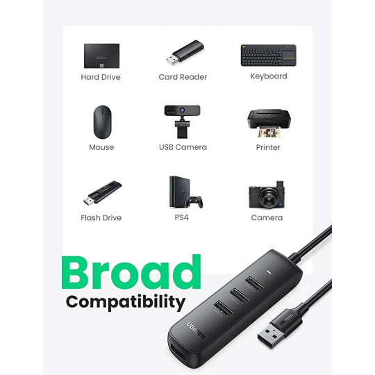 UGREEN USB 3.0 4-Port Hub - CM416 - 80657 - 40850