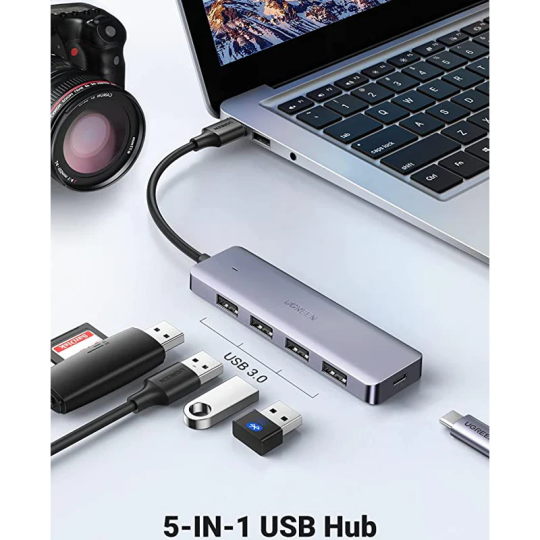 UGREEN USB Hub 3.0, Ultra Slim 4 Port USB 3 Hub with 5Gbps Data Transfer - CM219 - 50985