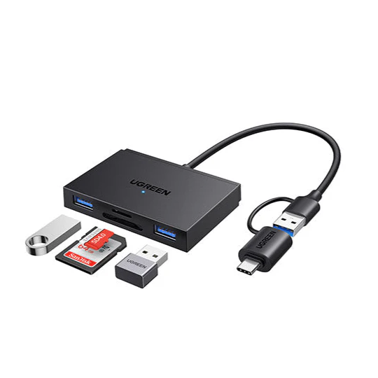 UGREEN 4-in-1 Card Reader 5Gbps Type-C + USB - CM812 - 45167