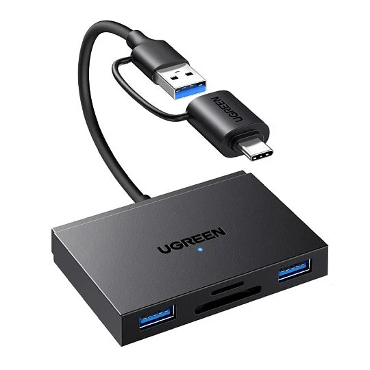 UGREEN 4-in-1 Card Reader 5Gbps Type-C + USB - CM812 - 45167