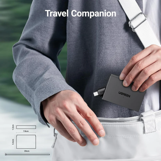 UGREEN 4-in-1 Card Reader 5Gbps Type-C + USB - CM812 - 45167