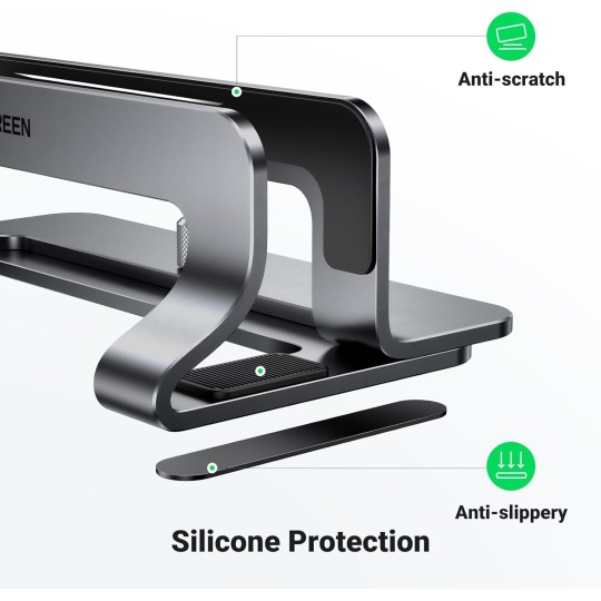 UGREEN Vertical Laptop Stand Aluminium Size L150*W79*H51MM Up To 15.6"   - LP258 - 20471