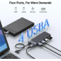 UGREEN USB Hub 3.2 Ultra Slim Data Hub 4 Ports with LED Indicator - CM219 - 15548