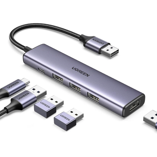 UGREEN USB 3.0 to 4*USB 3.0 Hub With Type C Power Port - CM473 - 20805