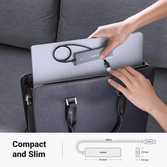 UGREEN 3*USB-A 3.0+ 1* USB-C 3.0 HUB with USB-C Power Port - CM219 - 15920