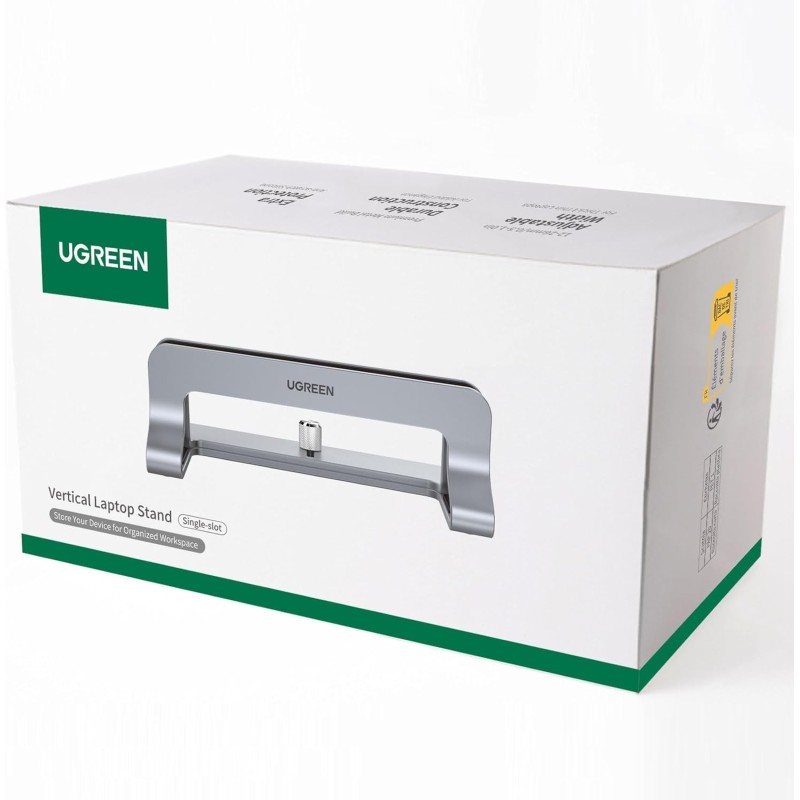 UGREEN Vertical Laptop Stand Aluminium Size L150*W79*H51MM Up To 15.6"   - LP258 - 20471