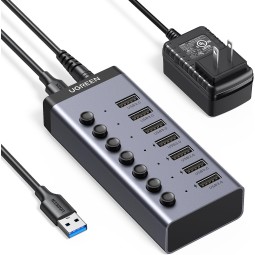 UGREEN USB-C to 7-Port USB-A 3.0 Hub DC 12V EU - CM481 - 90307