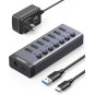 UGREEN USB-C to 7-Port USB-A 3.0 Hub DC 12V EU - CM481 - 90307