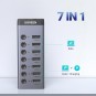 UGREEN USB-C to 7-Port USB-A 3.0 Hub DC 12V EU - CM481 - 90307