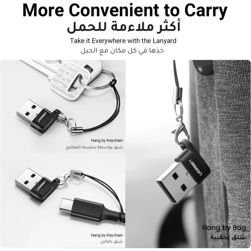 UGREEN USB A Male to USB-C Female Adapter - US280 - 50568