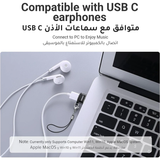 UGREEN USB A Male to USB-C Female Adapter - US280 - 50568