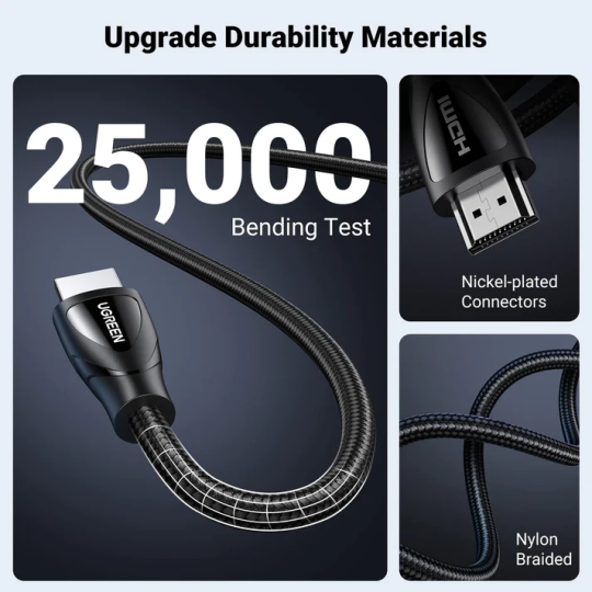 UGREEN HDMI A M/M Cable with Braided 8K@60Hz/4K@120Hz - HD140 - 80401