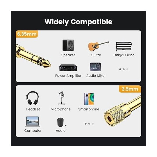 UGREEN 6.5mm Male to 3.5mm Female Adapter - 20503
