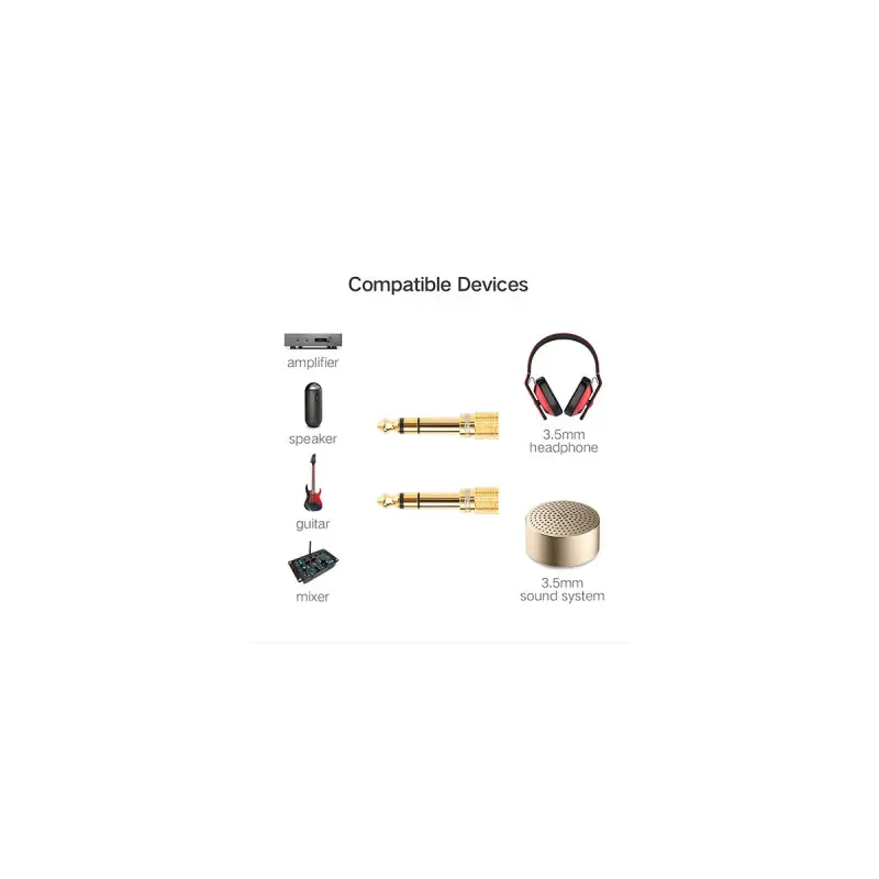 UGREEN 6.5mm Male to 3.5mm Female Adapter - 20503