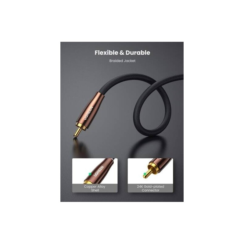 UGREEN RCA Coaxial Cable Copper Case Braid - AV155 - 70684
