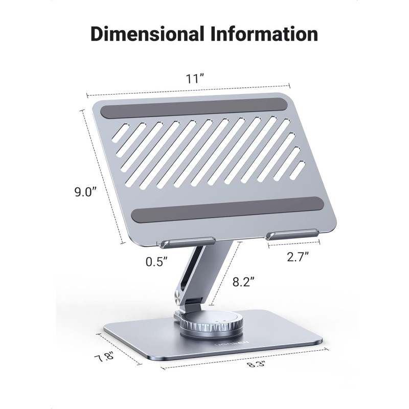 Ugreen Swivel & Full Angle Hover Adjustable & Foldable Laptop Stand horizontal rotation 360 - LP592 - 90849