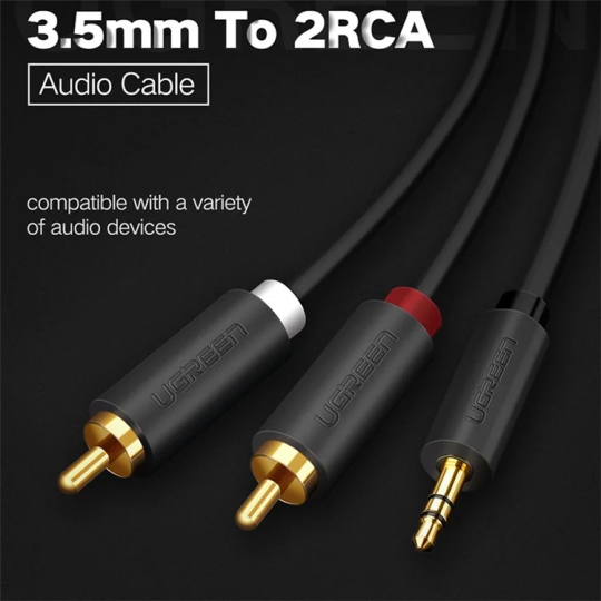 UGREEN 3.5mm Male to 2RCA Male Audio Cable - AV102 - 10772