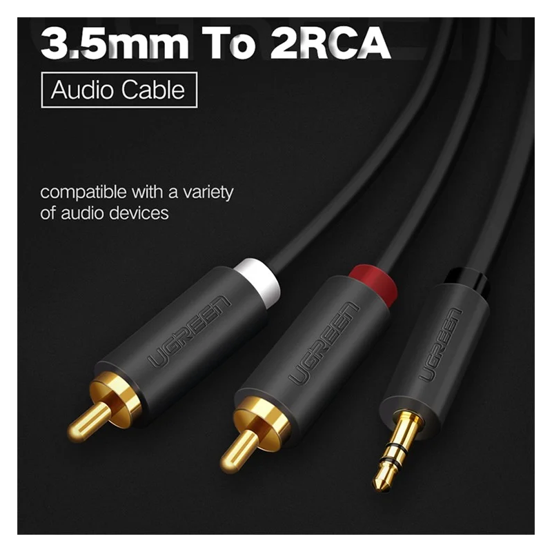 UGREEN 3.5mm Male to 2RCA Male Audio Cable - AV102 - 10772