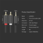 UGREEN 3.5mm Male to 2RCA Male Audio Cable - AV102 - 10772