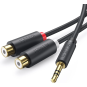 UGREEN 3.5mm Male to 2RCA Female Cable 25cm - AV109 - 10547
